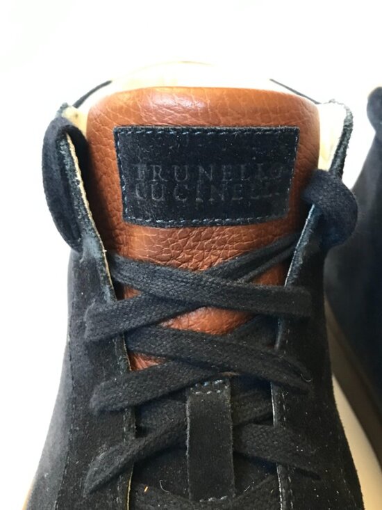 Brunello Cucinelli Mid Top Lace Up Sneakers Trainers Shoes Mens 42 9 Blue Suede main image 11